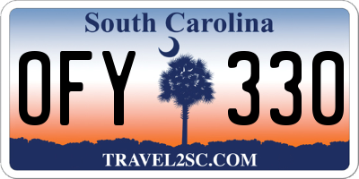 SC license plate OFY330