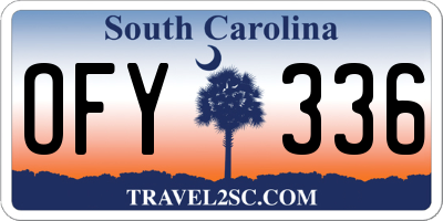 SC license plate OFY336
