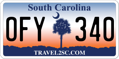 SC license plate OFY340
