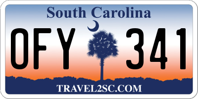 SC license plate OFY341