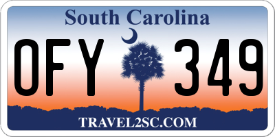 SC license plate OFY349