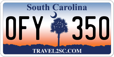 SC license plate OFY350
