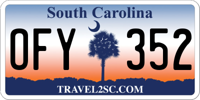 SC license plate OFY352