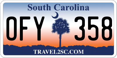 SC license plate OFY358