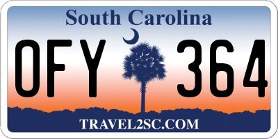 SC license plate OFY364