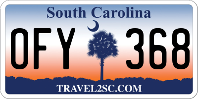 SC license plate OFY368