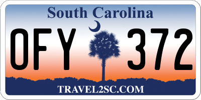 SC license plate OFY372