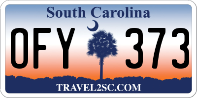 SC license plate OFY373