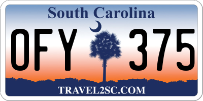 SC license plate OFY375