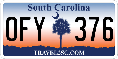 SC license plate OFY376