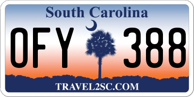 SC license plate OFY388