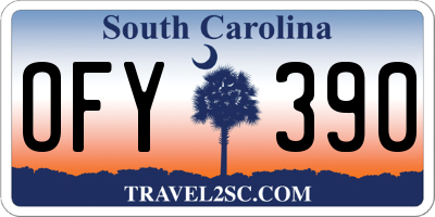 SC license plate OFY390