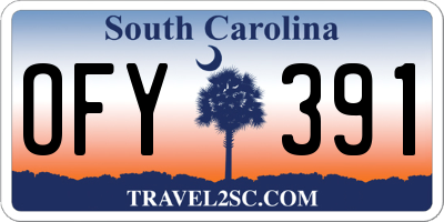 SC license plate OFY391