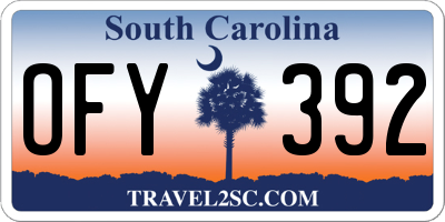 SC license plate OFY392