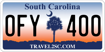 SC license plate OFY400