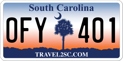 SC license plate OFY401