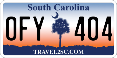 SC license plate OFY404