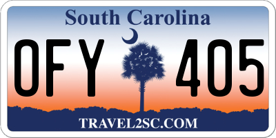 SC license plate OFY405