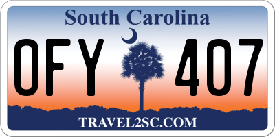 SC license plate OFY407