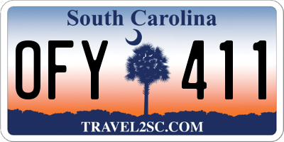 SC license plate OFY411