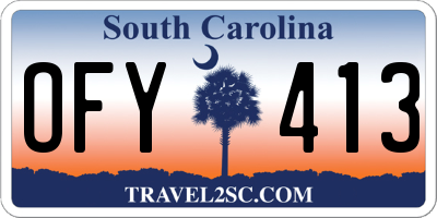 SC license plate OFY413