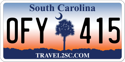 SC license plate OFY415