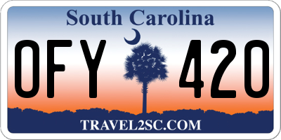 SC license plate OFY420