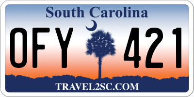 SC license plate OFY421