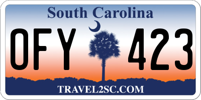 SC license plate OFY423