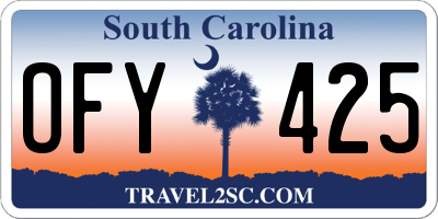 SC license plate OFY425