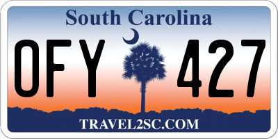 SC license plate OFY427
