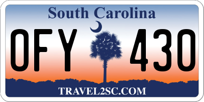 SC license plate OFY430