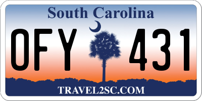 SC license plate OFY431