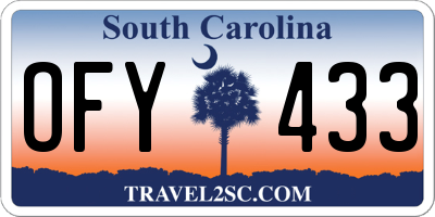 SC license plate OFY433
