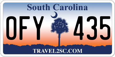 SC license plate OFY435
