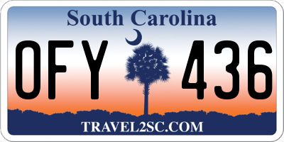 SC license plate OFY436