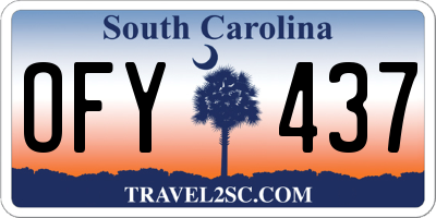 SC license plate OFY437