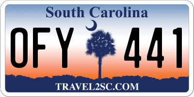 SC license plate OFY441