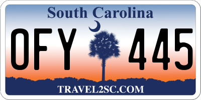 SC license plate OFY445