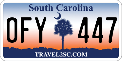 SC license plate OFY447