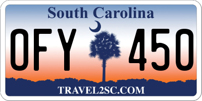 SC license plate OFY450