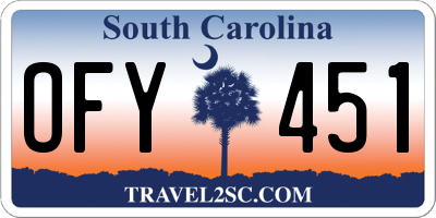 SC license plate OFY451
