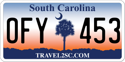 SC license plate OFY453