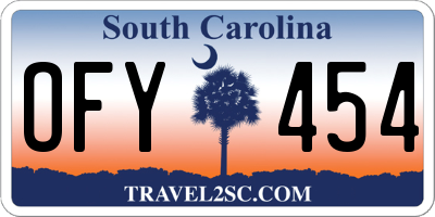 SC license plate OFY454