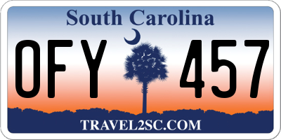 SC license plate OFY457
