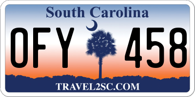 SC license plate OFY458