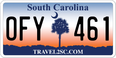 SC license plate OFY461