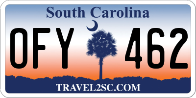 SC license plate OFY462