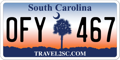 SC license plate OFY467