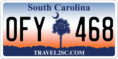 SC license plate OFY468